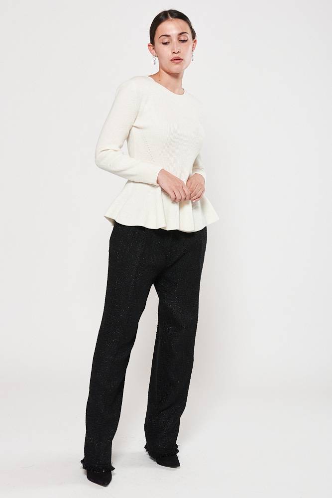 Rrocco Ragni Maglia A Girocollo Con Volant