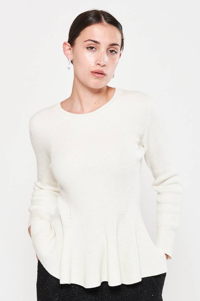 Rrocco Ragni Maglia a girocollo con volant