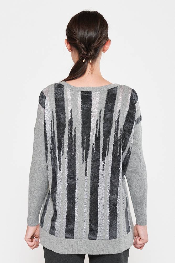 Rrocco Ragni Maglia Ad Intarsio Con Scollo A Barca