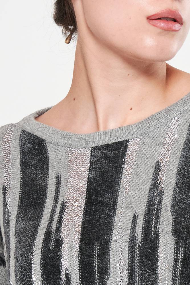 Rrocco Ragni Maglia Ad Intarsio Con Scollo A Barca