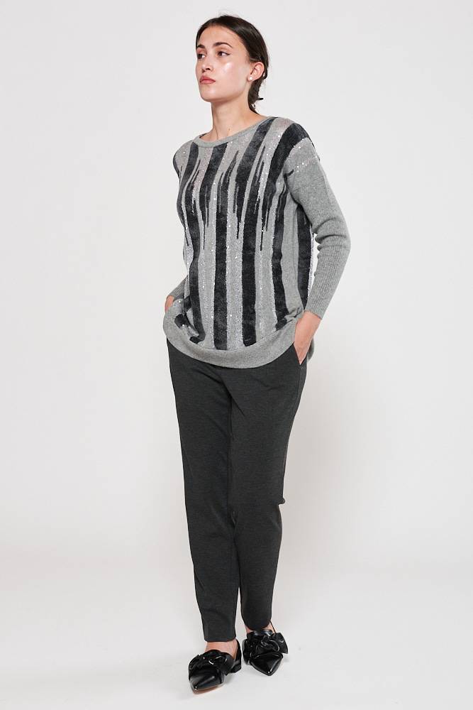 Rrocco Ragni Maglia Ad Intarsio Con Scollo A Barca