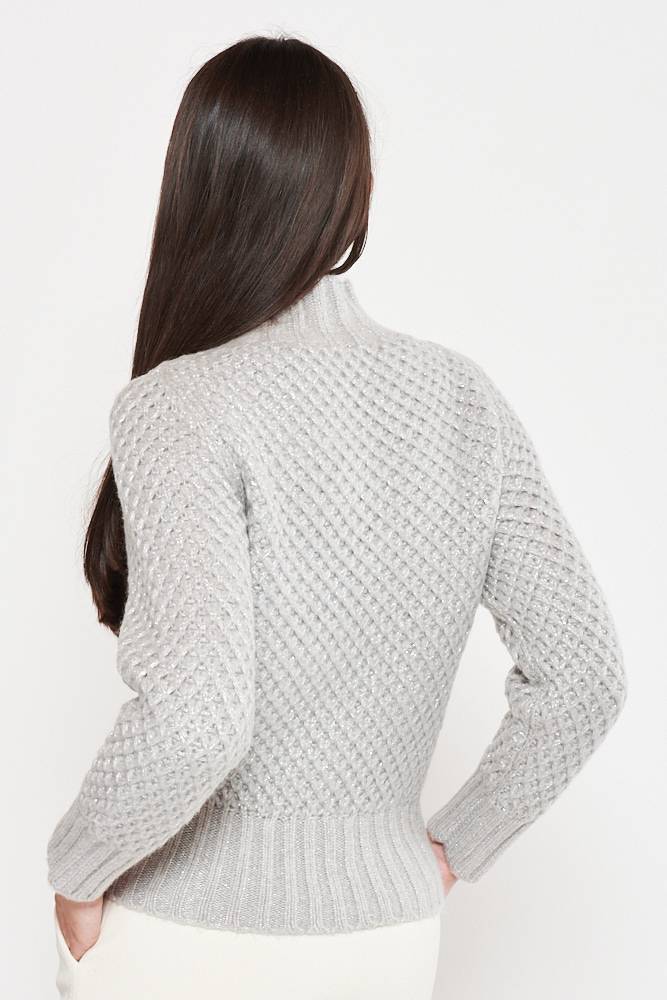 Rrocco Ragni Maglia In Lurex Con Collo A Lupetto