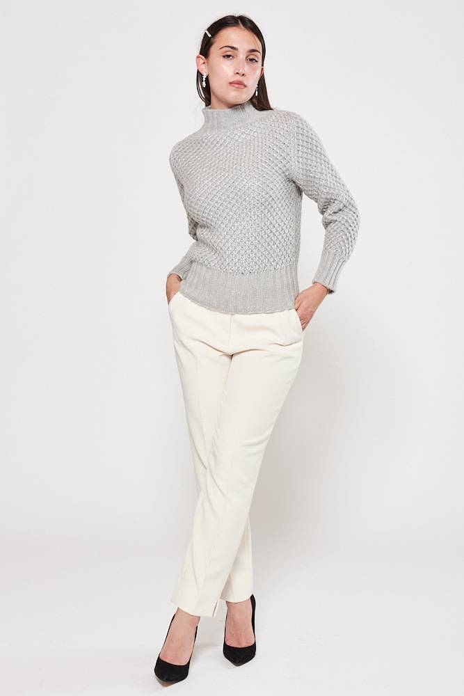 Rrocco Ragni Maglia In Lurex Con Collo A Lupetto