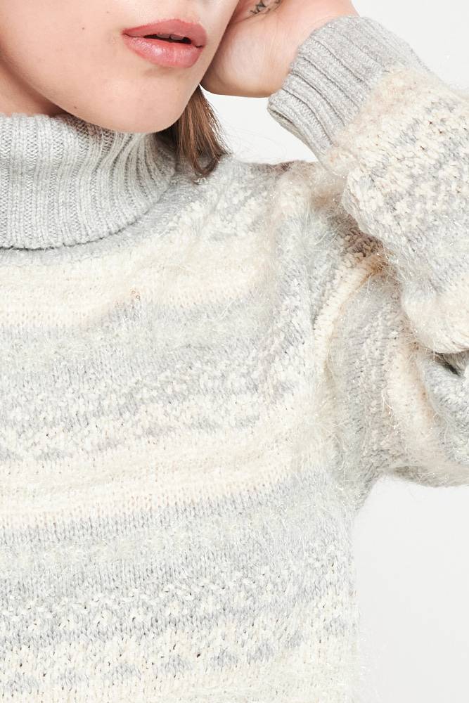 Rrocco Ragni Maglia Jacquard A Collo Alto