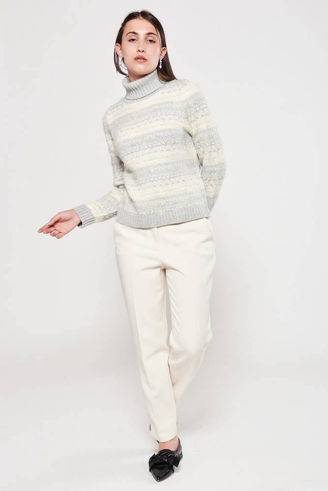 Rrocco Ragni Maglia Jacquard A Collo Alto