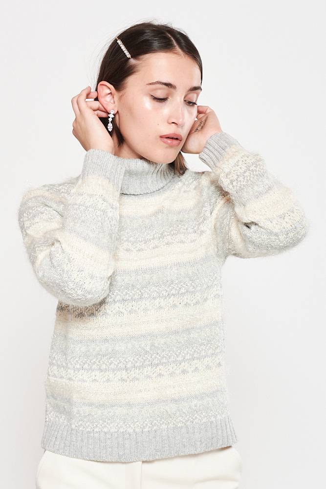 Rrocco Ragni Maglia jacquard a collo alto