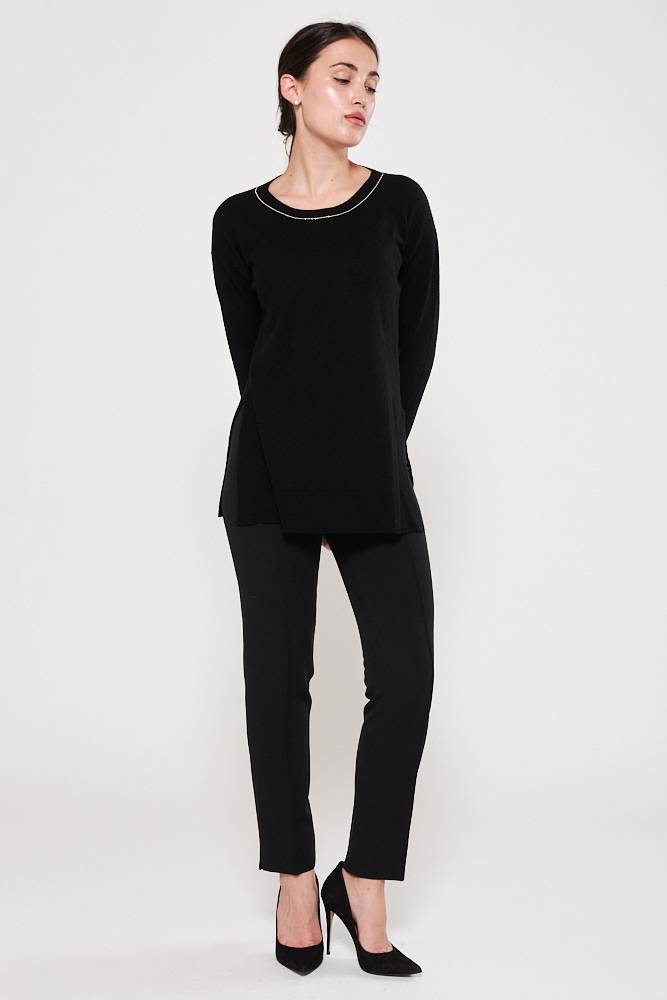 Rrocco Ragni Maglia Scollo A Barca Con Monile