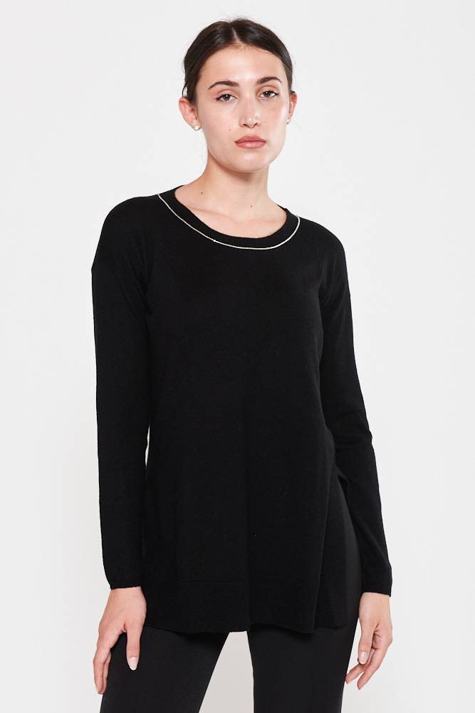 Rrocco Ragni Maglia scollo a barca con monile