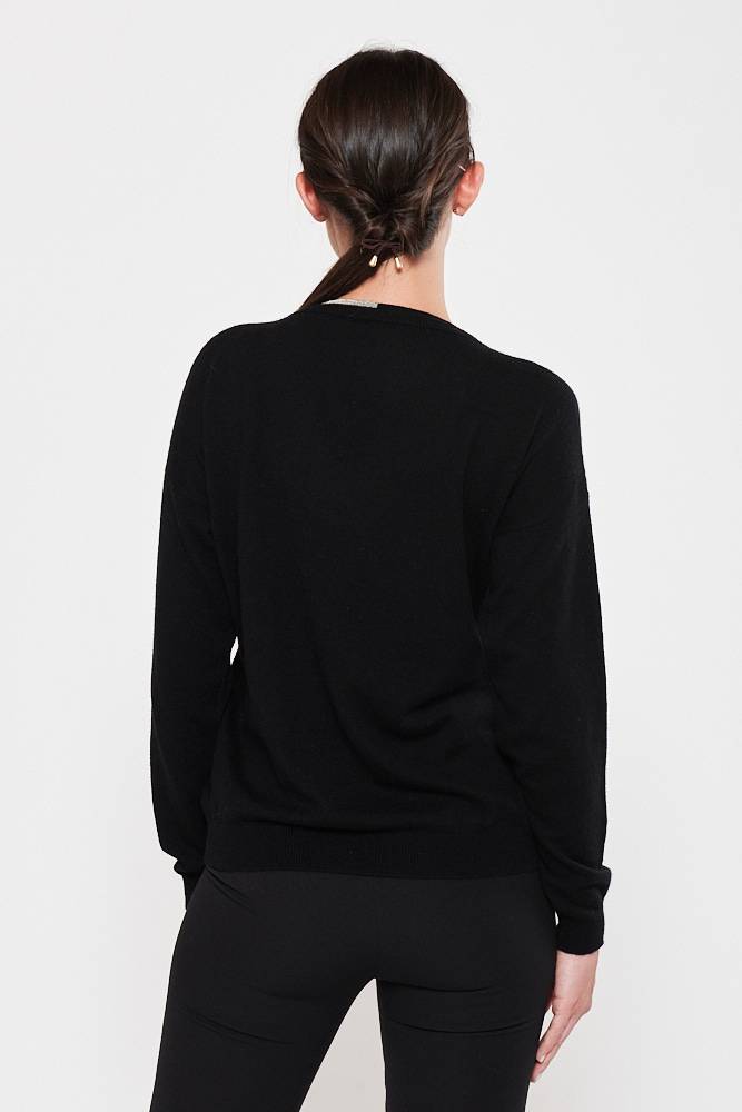 Rrocco Ragni Maglia Scollo A V Con Monile