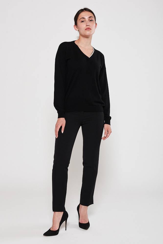 Rrocco Ragni Maglia Scollo A V Con Monile