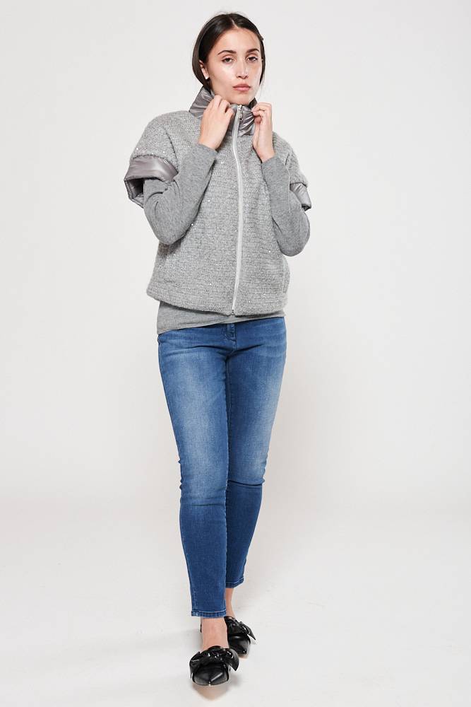 Rrocco Ragni Piumino In Filato Paillettes