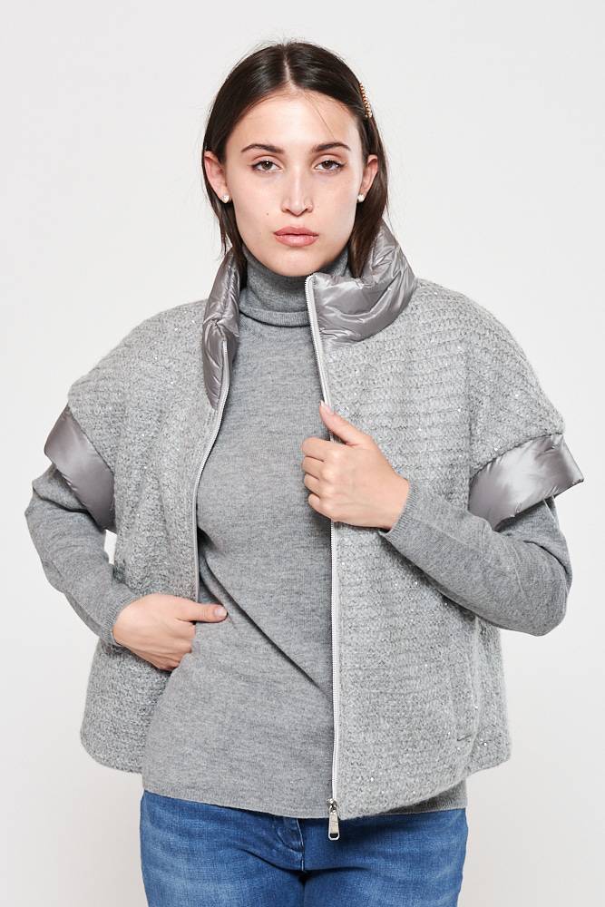 Rrocco Ragni Piumino in filato paillettes