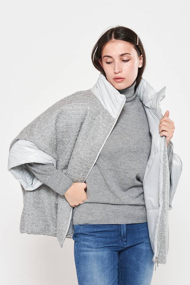 Rrocco Ragni Piumino Oversize In Filato Paillettes