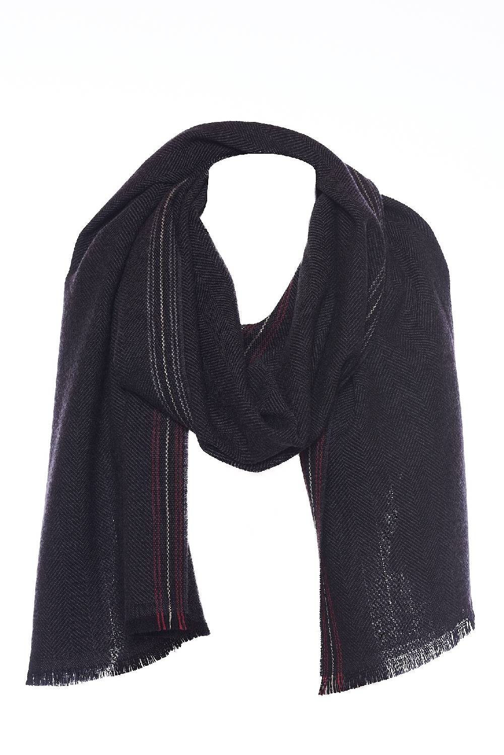 Rrocco Ragni Sciarpa In Lana Con Contrasto