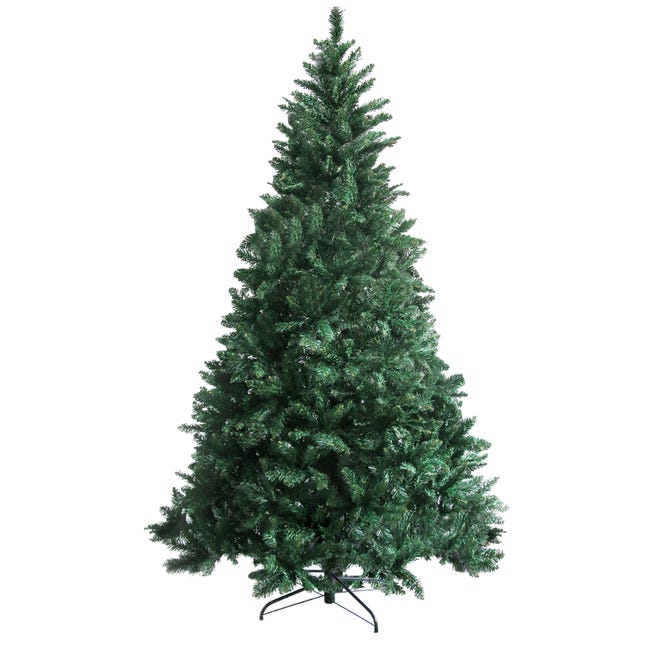 Leroymerlin Albero di Natale Artificiale Folto e Realistico Rami con Apertura ad Ombrello Ignifugo In PVC con Base in Metallo (Altezza 210 cm 1780 Rami)