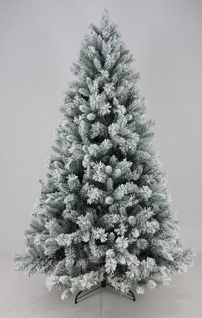 Leroymerlin Albero di Natale artificiale innevato Elsa verde H 210 cm x Ø 124 cm