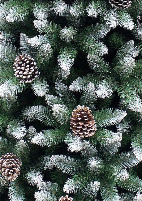 Leroymerlin Albero Di Natale Artificiale Innevato Norway Verde H 240 Cm X Ø 132 Cm