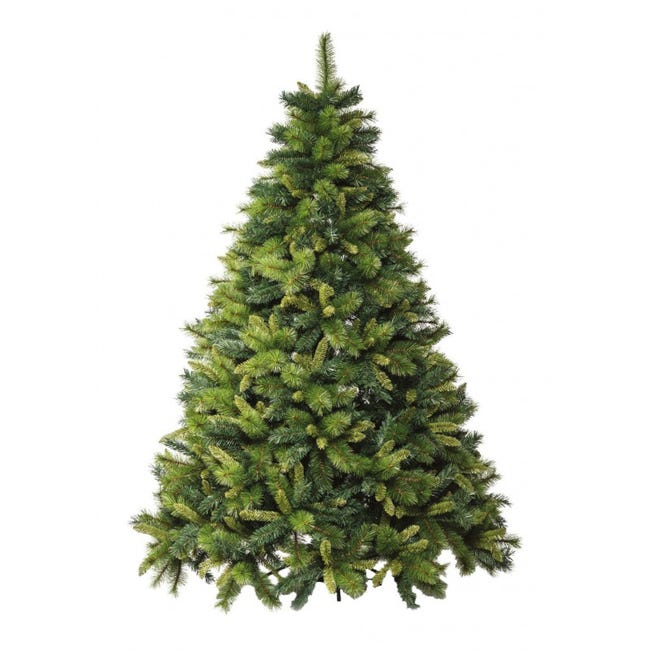 Leroymerlin Albero di Natale ARTIFICIALE JUSTIN in stile americano con tre tipologie di foglie pieno e folto - H210 cm 1381 rami