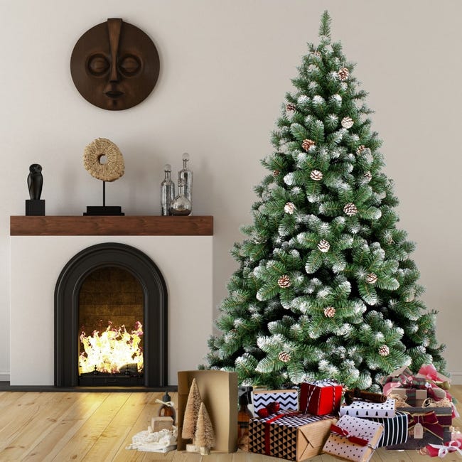Leroymerlin Albero Di Natale Con Pigne E Punte Innevate ACQUAVERDE (Altezza 210 Cm 1298 Rami)