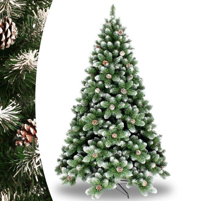 Leroymerlin Albero di Natale con Pigne e Punte Innevate ACQUAVERDE (Altezza 210 cm 1298 Rami)