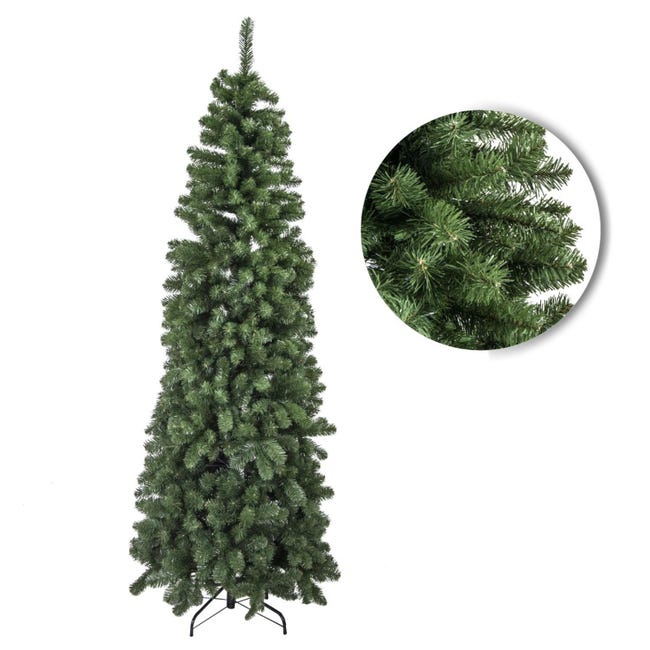 Leroymerlin Albero di Natale Slim 451 rami Verde ø64 h150 mod. Monte Slim
