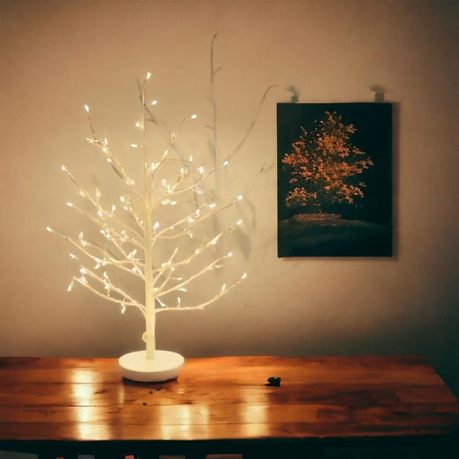 Leroymerlin Albero Luminoso 108 Lampadine Bianco Caldo H 45 Cm