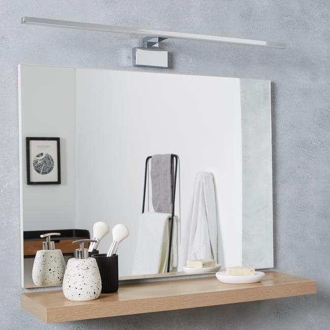 Leroymerlin Applique LED Bagno Moderno Slim 80 Cromo INSPIRE