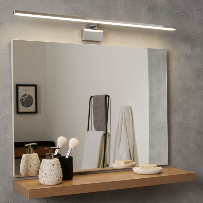 Leroymerlin Applique LED bagno moderno Slim 80 cromo INSPIRE
