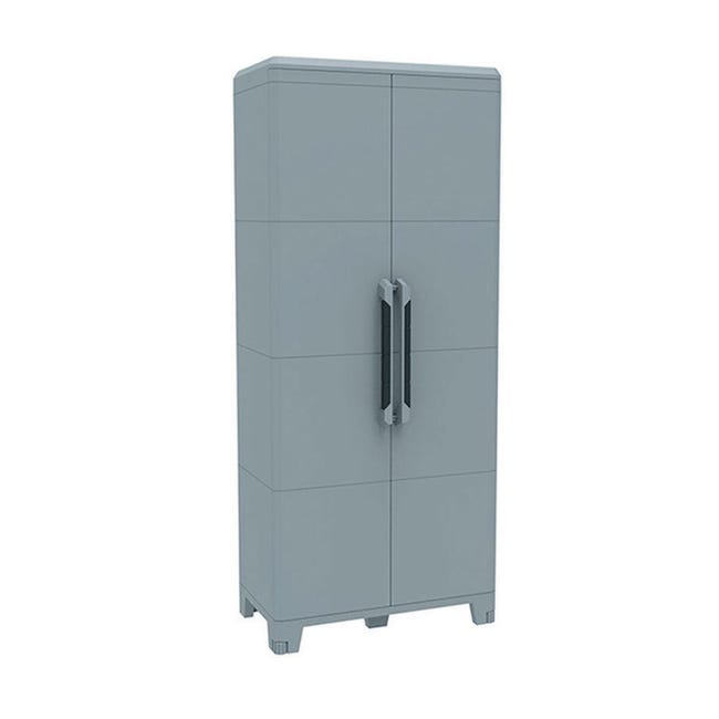 Leroymerlin Armadio Alto Trasforming Modular 4 In Resina Grigio L 78 X H 185 X P 44 Cm 2 Ante Adatto Per Interno/esterno