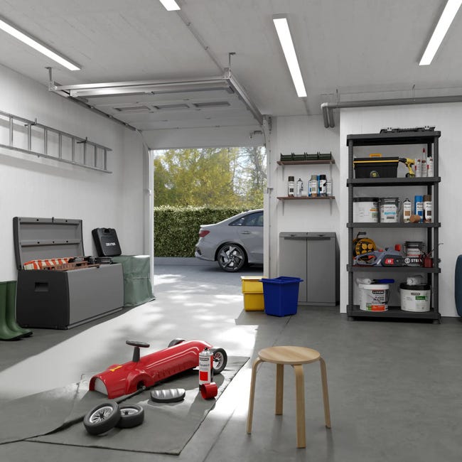 Leroymerlin Armadio Basso Excellence SPACEO In Polipropilene Nero L 65 X H 93 X P 39 Cm 2 Ante Adatto Per Interno/esterno