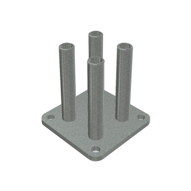 Leroymerlin Base per pannello MOSAIC/PRIVAT in acciaio H 10 x P 10 cm