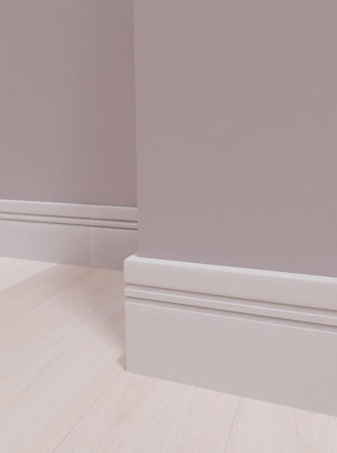 Leroymerlin Battiscopa Classic Ducale In Mdf Bianco Sp 10 Mm X H 8 X L 220 Cm / 2.2 M