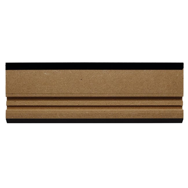 Leroymerlin Battiscopa Classic In Mdf Nero Sp 10 Mm X H 7 X L 220 Cm / 2.2 M