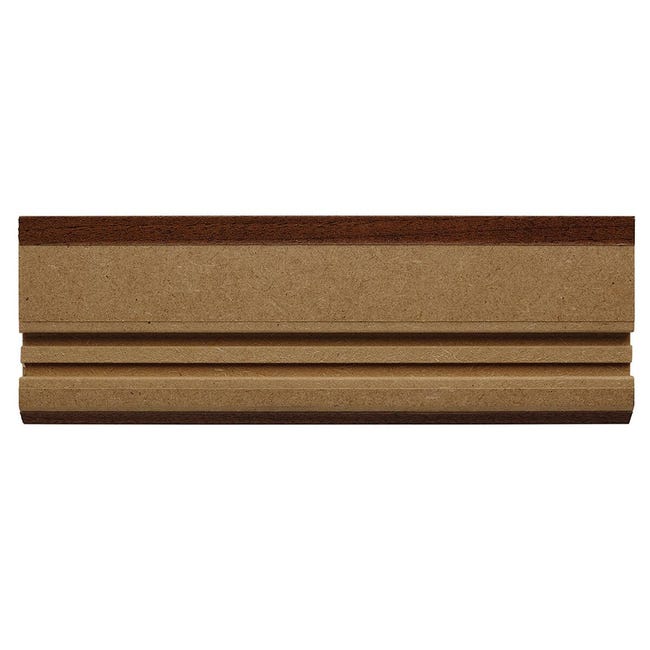 Leroymerlin Battiscopa Classic Mudek In Mdf Noce Scuro Sp 10 Mm X H 7 X L 220 Cm / 2.2 M