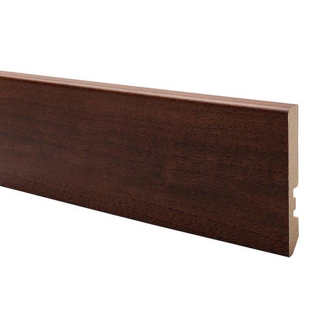 Leroymerlin Battiscopa Classic Mudek In Mdf Noce Scuro Sp 10 Mm X H 7 X L 220 Cm / 2.2 M