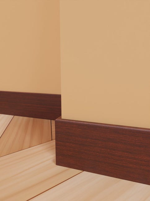 Leroymerlin Battiscopa Classic Mudek in mdf noce scuro Sp 10 mm x H 7 x L 220 cm / 2.2 m