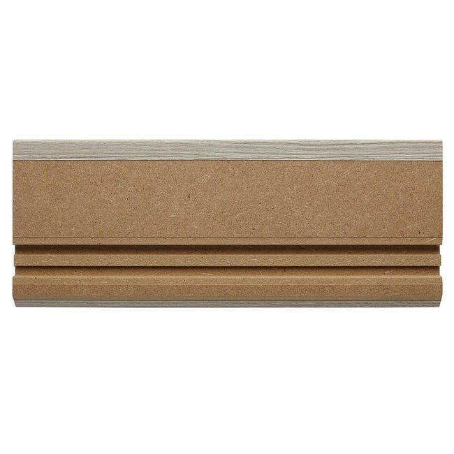 Leroymerlin Battiscopa Classic Resort In Mdf Marrone Sp 10 Mm X H 8 X L 220 Cm / 2.2 M