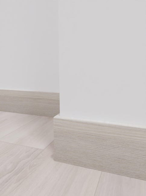 Leroymerlin Battiscopa Classic Resort In Mdf Marrone Sp 10 Mm X H 8 X L 220 Cm / 2.2 M