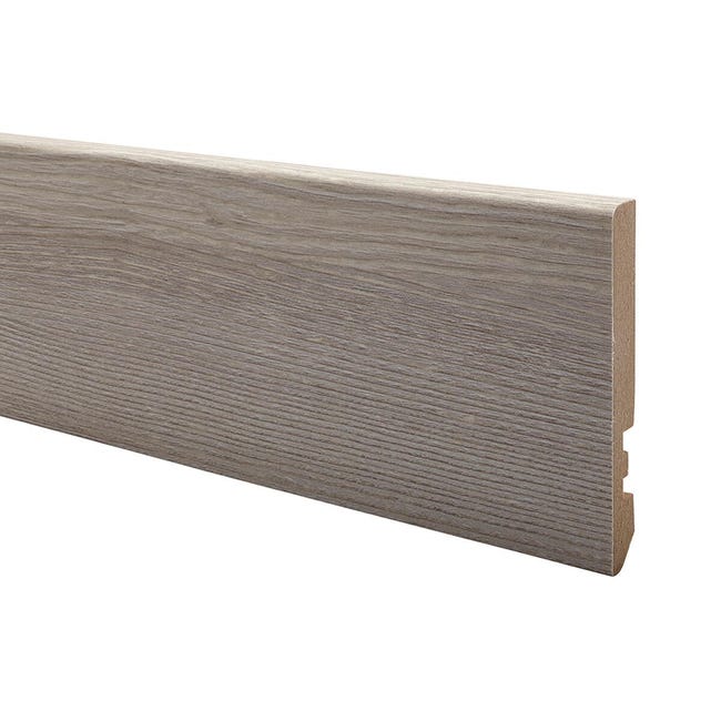 Leroymerlin Battiscopa Classic Resort In Mdf Marrone Sp 10 Mm X H 8 X L 220 Cm / 2.2 M