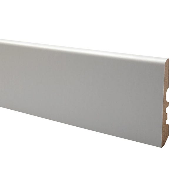 Leroymerlin Battiscopa Con Passacavo Classic In Mdf Bianco Sp 15 Mm X H 7 X L 240 Cm 10 Pezzi / 24 M