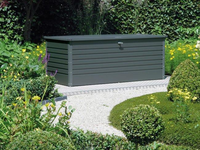 Leroymerlin Baule BIOHORT 130 in acciaio grigio scuro L 134 x H 71 x P 62 cm
