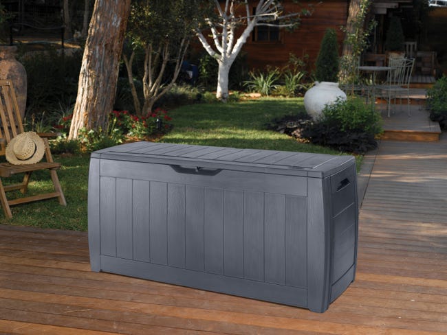 Leroymerlin Baule KETER Hollywood In Polipropilene Antracite L 118 X H 57 X P 45 Cm