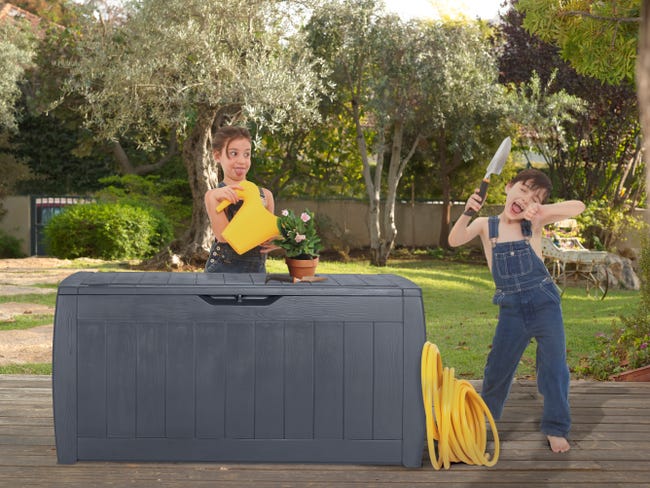 Leroymerlin Baule KETER Hollywood In Polipropilene Antracite L 118 X H 57 X P 45 Cm