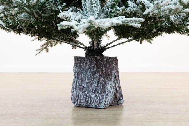 Leroymerlin BOP Albero Di Natale Innevato NewArtemide 240 Cm Con Base Tronco Incorporata Fogliame In PE Real Touch E PVC Borsa Omaggio Apertura Ad Ombrello