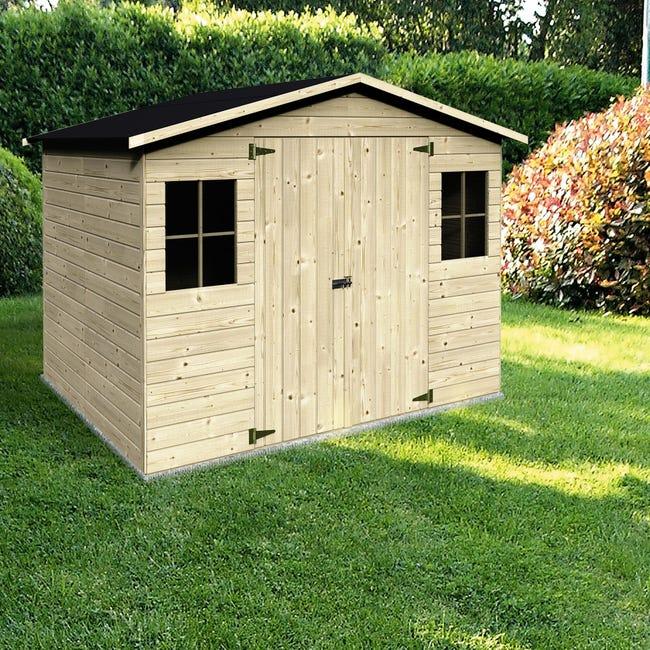 Leroymerlin Casetta da giardino DECOR ET JARDIN in legno Bouganville con porta battente semplice superficie totale 5.35 m² e spessore parete 12 mm