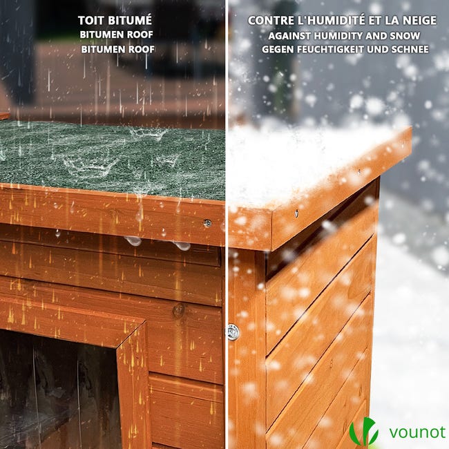 Leroymerlin Casetta Per Gatti In Legno Con Finestra E Porta Cuccia Casa Per Gatti 57x45x43cm