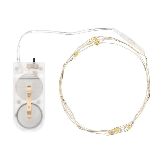 Leroymerlin Catena Luminosa 10 Lampadine LED Bianco Caldo 1 M