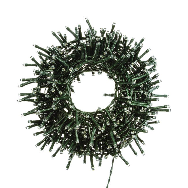 Leroymerlin Catena Luminosa 1000 Lampadine LED Bianco Caldo Led Mini Cluster 20.5 M