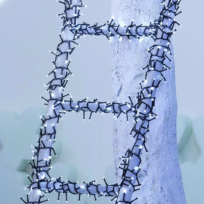 Leroymerlin Catena Luminosa 1000 Lampadine LED Bianco Led Mini Cluster 24.5 M