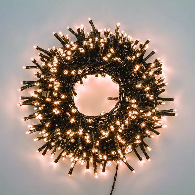 Leroymerlin Catena luminosa 2000 lampadine LED bianco caldo Led Mini cluster 40.5 m